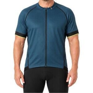 REI Co-op Cycling Jersey Mens XXL 2XL Teal Green Short Sleeve Full Zip Drop-Tail